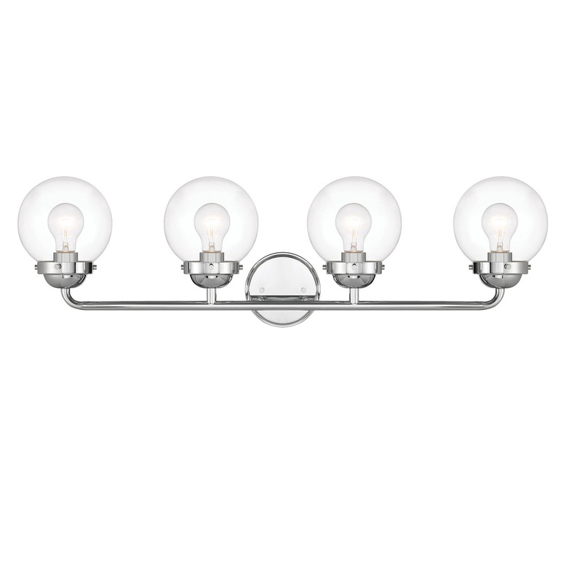 Knoll Four Light Vanity in Chrome