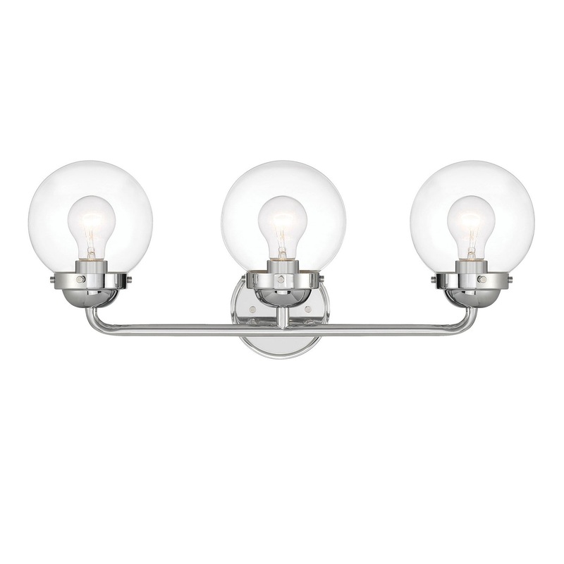 Knoll Three Light Vanity in Chrome