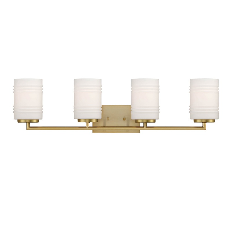 Leavenworth Four Light Vanity in Brushed Gold