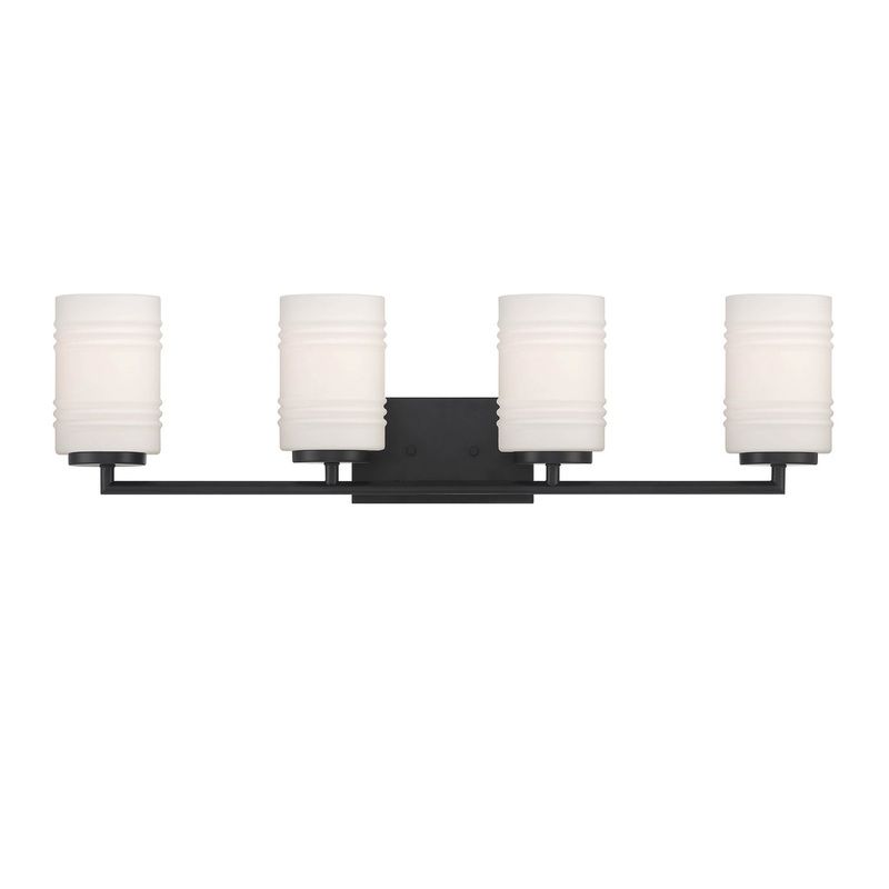 Leavenworth Four Light Vanity in Matte Black