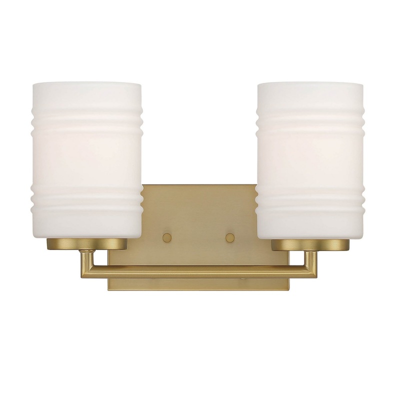 Leavenworth Two Light Vanity in Brushed Gold