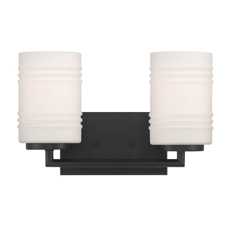 Leavenworth Two Light Vanity in Matte Black