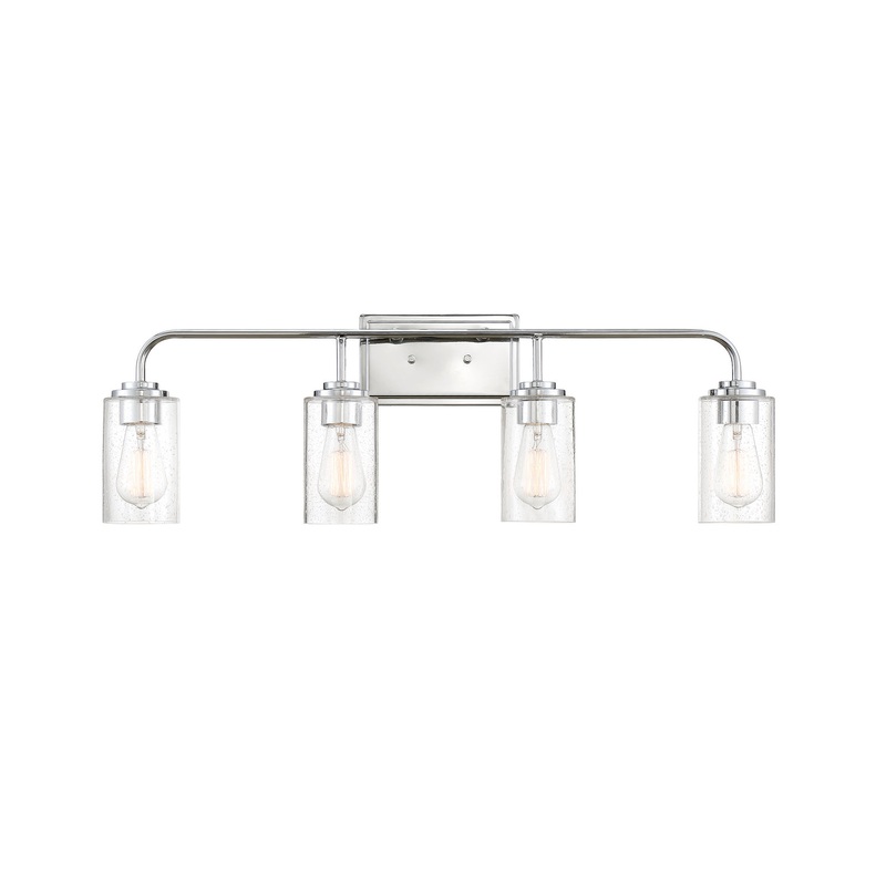 Logan Four Light Bath Bar in Chrome
