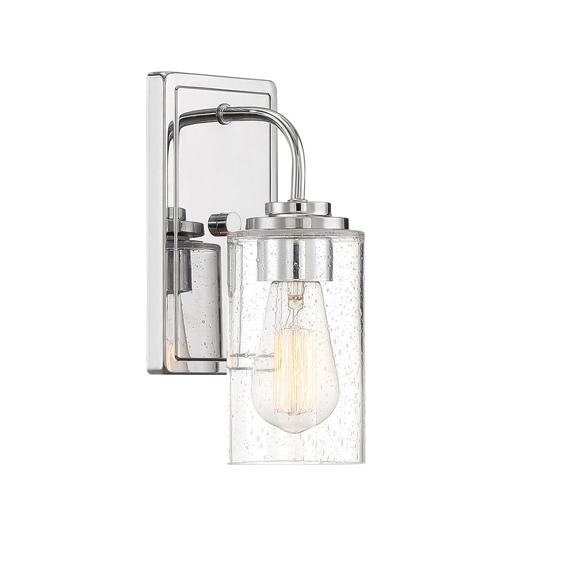 Logan One Light Wall Sconce in Chrome