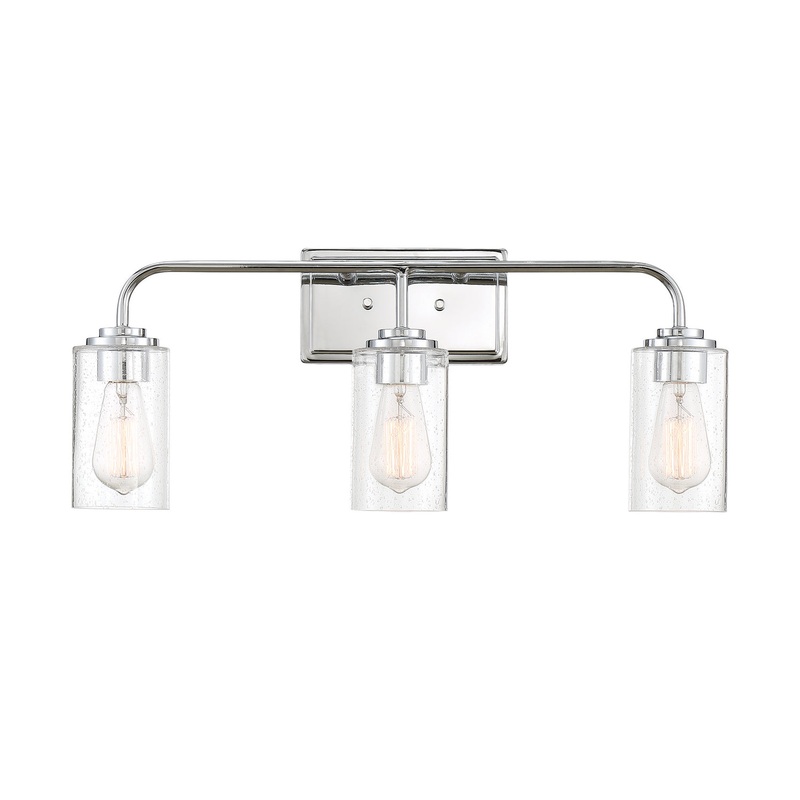 Logan Three Light Bath Bar in Chrome