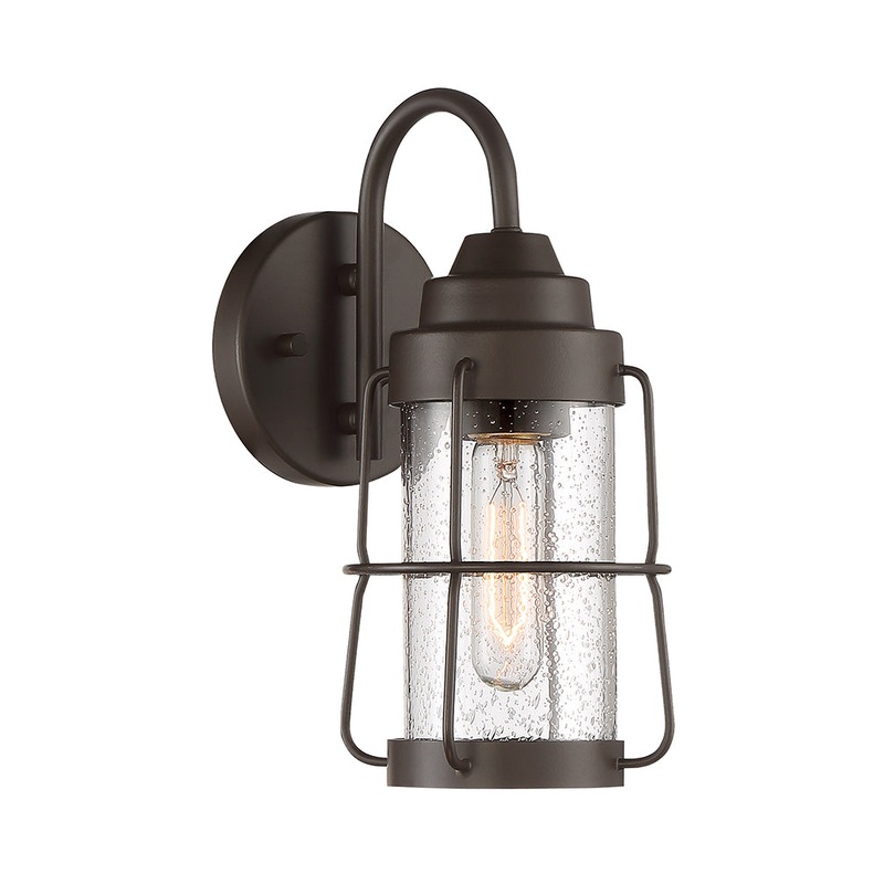 Marin One Light Wall Lantern in Rustique