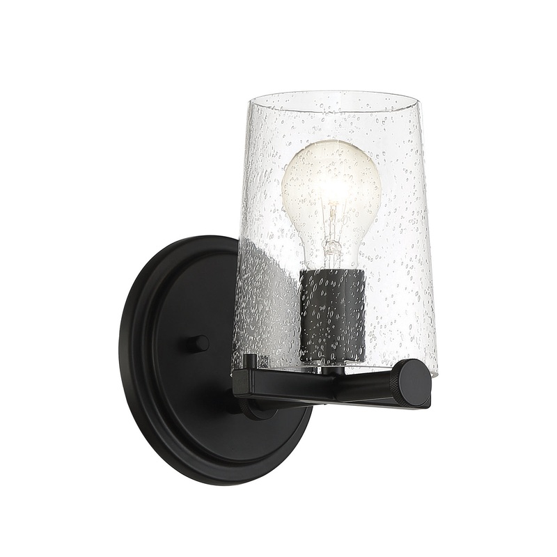 Matteson One Light Wall Sconce in Matte Black