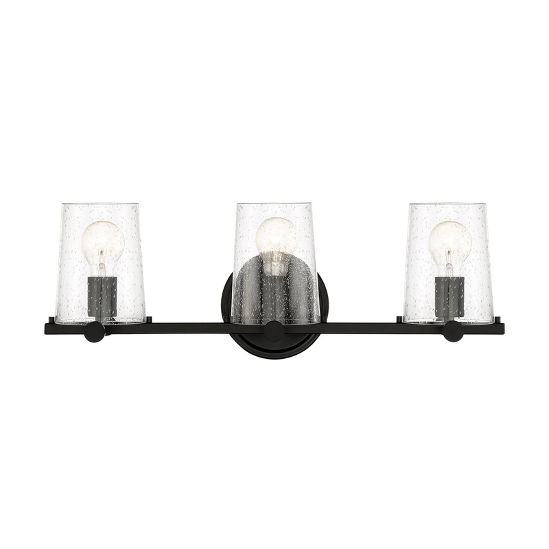 Matteson Three Light Bath Bar in Matte Black