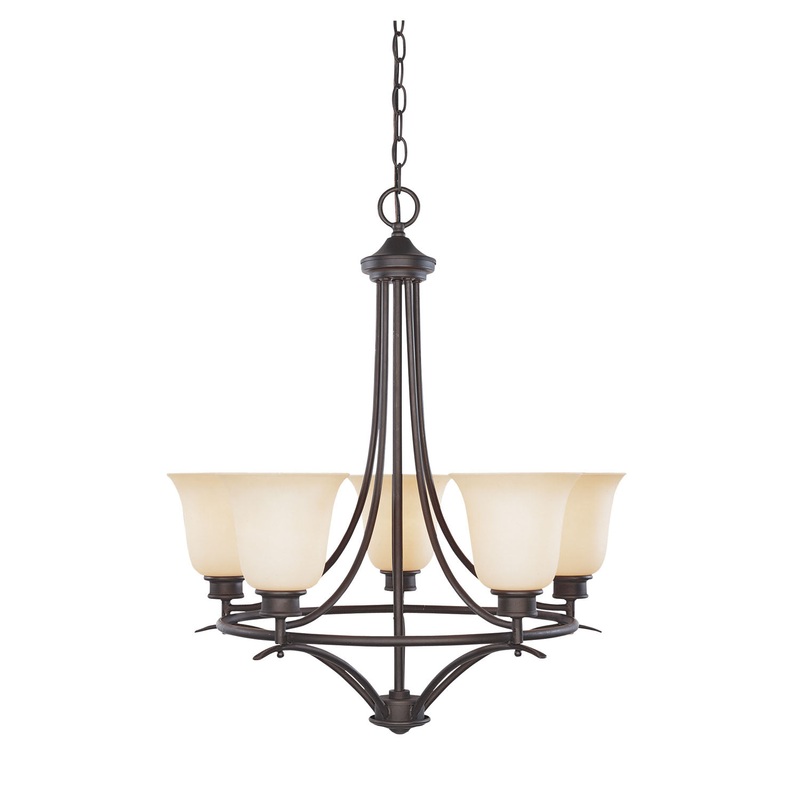 Montego Five Light Chandelier in Oil Rubbed Bronze