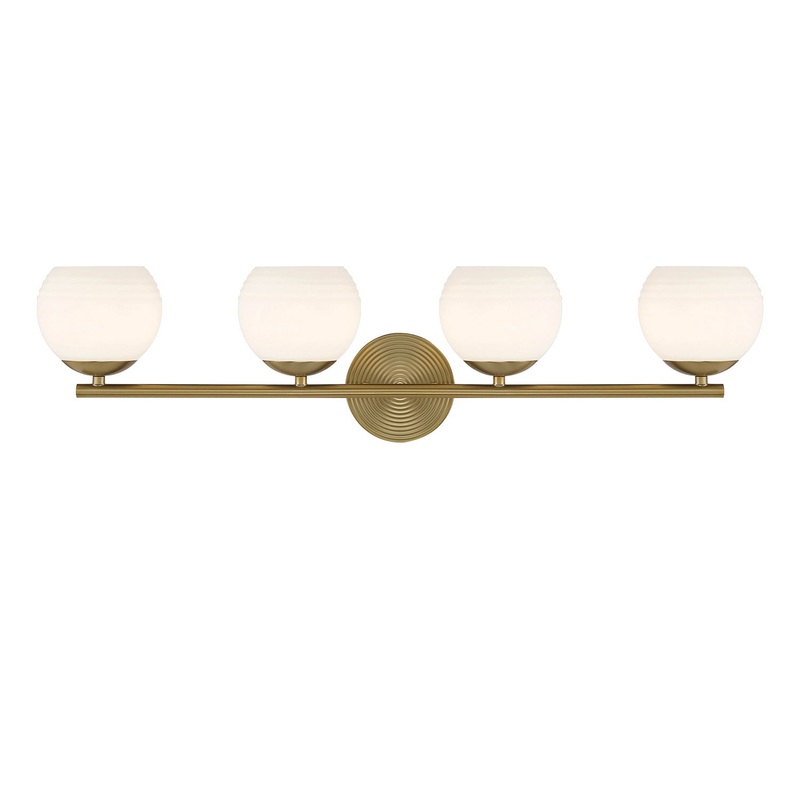Moon Breeze Four Light Vanity in Brushed Gold