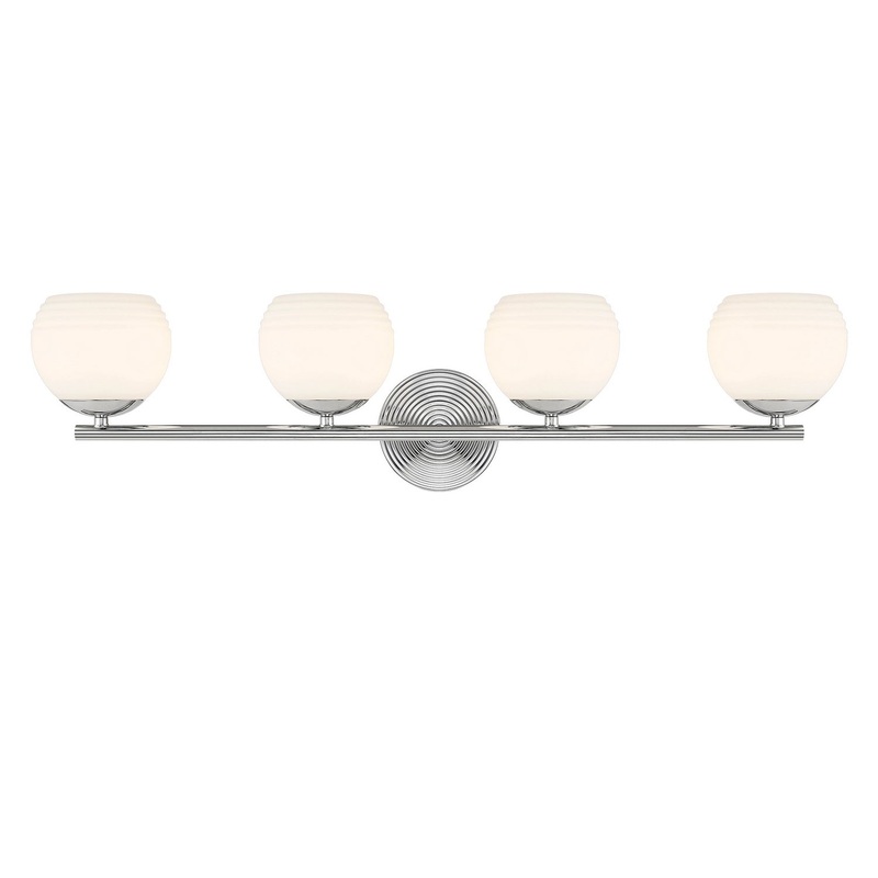 Moon Breeze Four Light Vanity in Polished Nickel