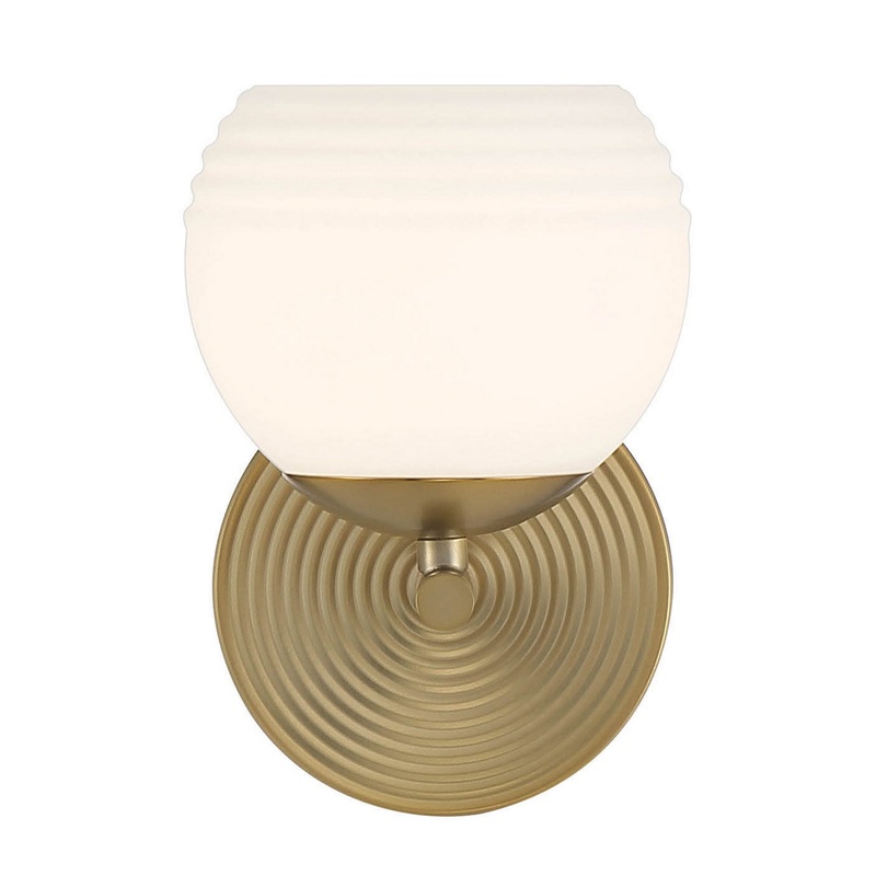 Moon Breeze One Light Wall Sconce in Brushed Gold