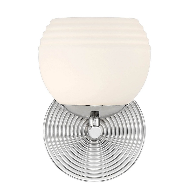 Moon Breeze One Light Wall Sconce in Polished Nickel