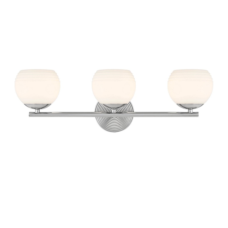 Moon Breeze Three Light Vanity in Polished Nickel