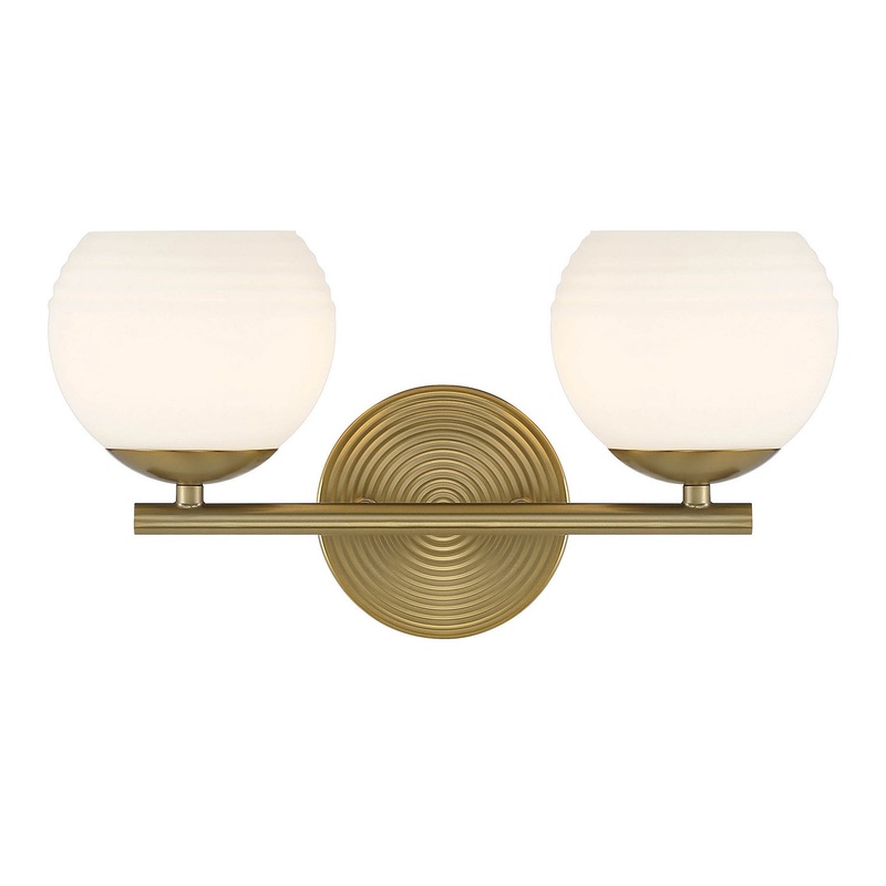 Moon Breeze Two Light Vanity in Brushed Gold