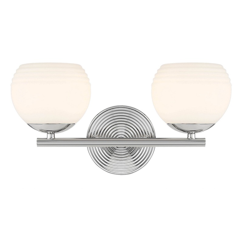 Moon Breeze Two Light Vanity in Polished Nickel