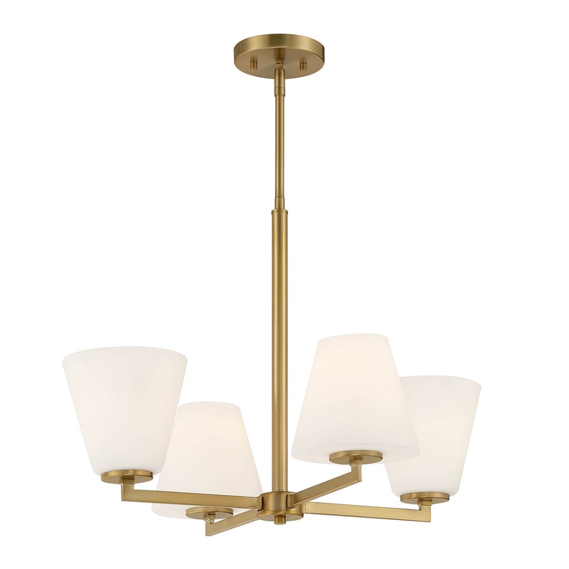 Palmyra Four Light Chandelier in Brushed Gold