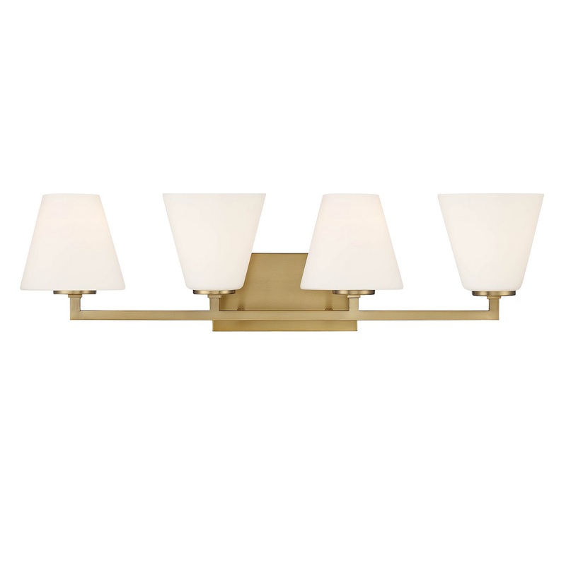 Palmyra Four Light Vanity in Brushed Gold