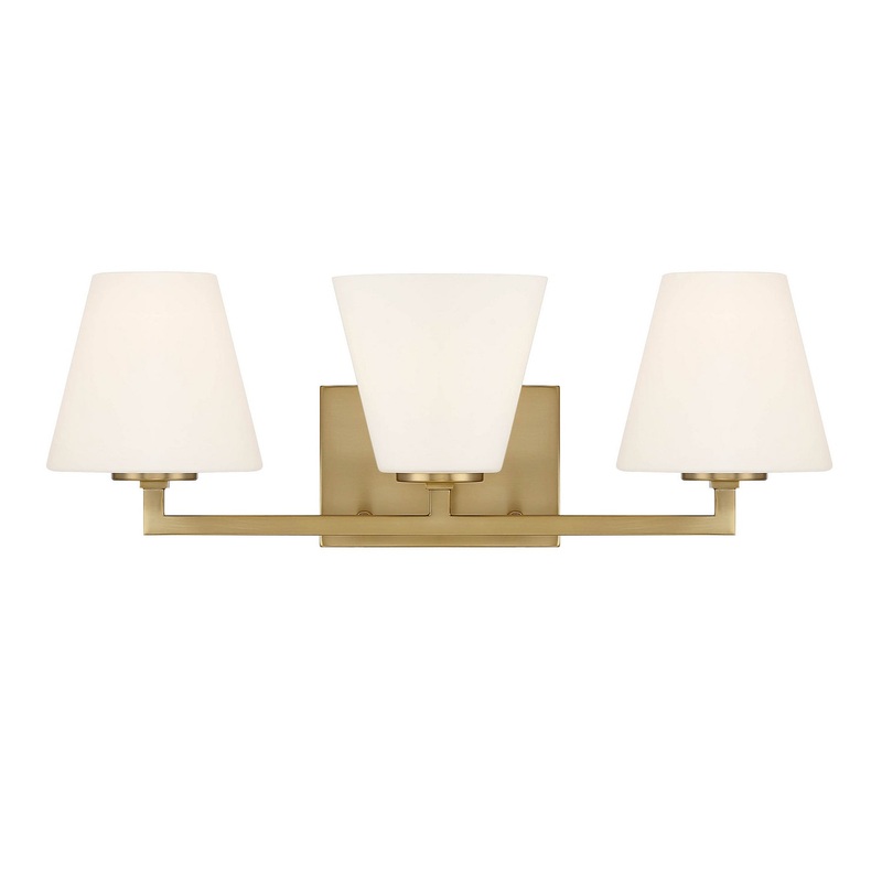 Palmyra Three Light Vanity in Brushed Gold