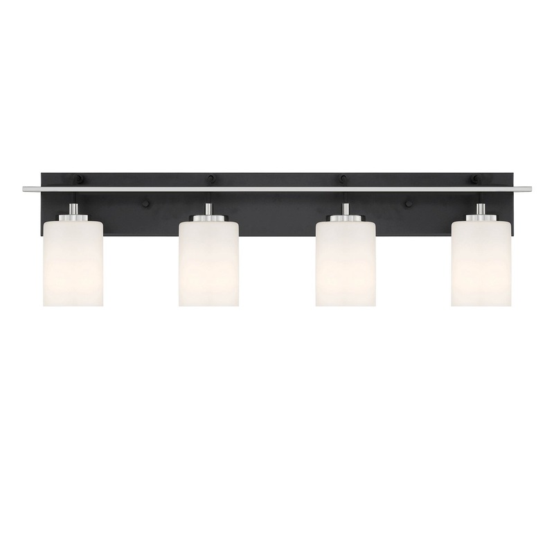 Prince St Four Light Vanity in Matte Black