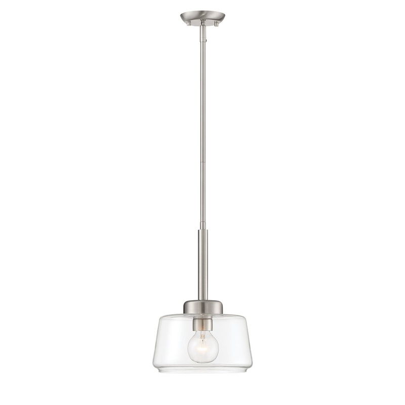 Riley One Light Mini Pendant in Satin Platinum