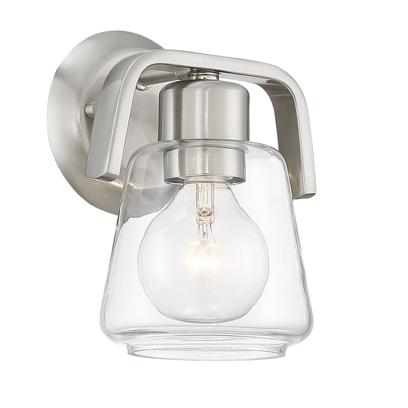 Riley One Light Wall Sconce in Satin Platinum