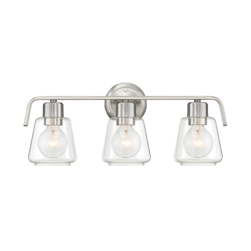 Riley Three Light Bath Bar in Satin Platinum