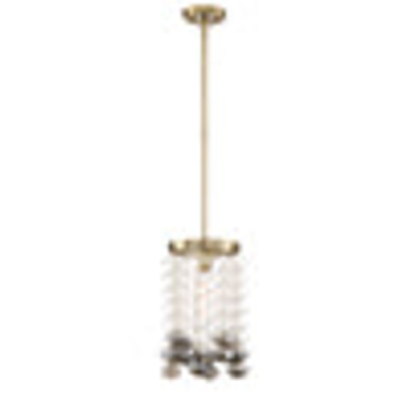 Villa Rose One Light Mini Pendant in Brushed Gold