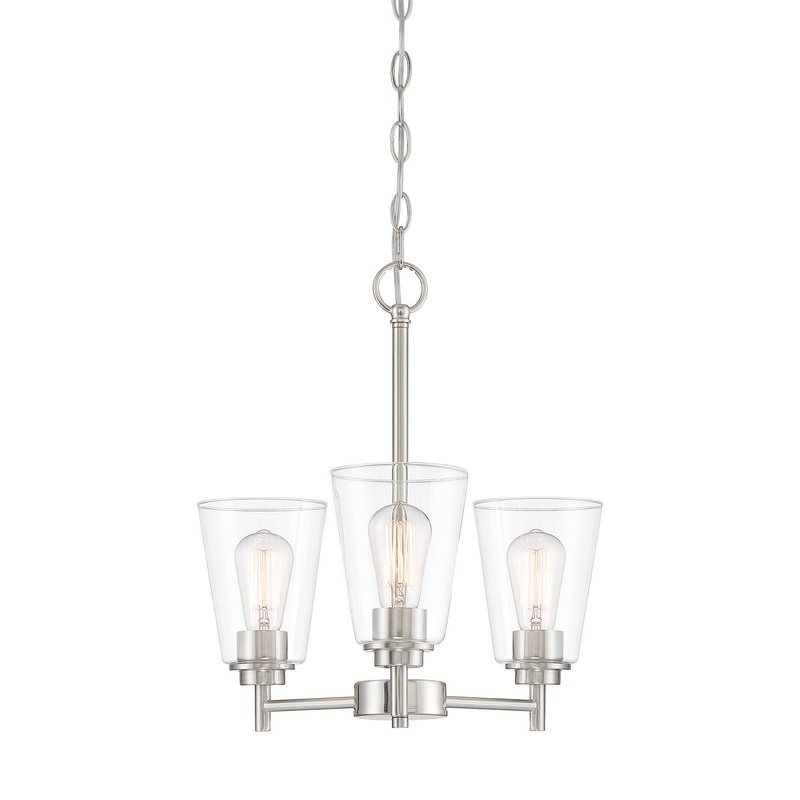 Westin Three Light Chandelier in Satin Platinum