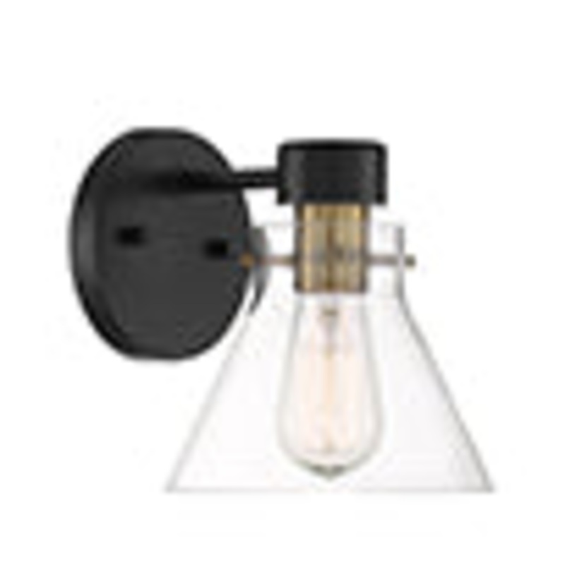 Willow Creek One Light Wall Sconce in Matte Black