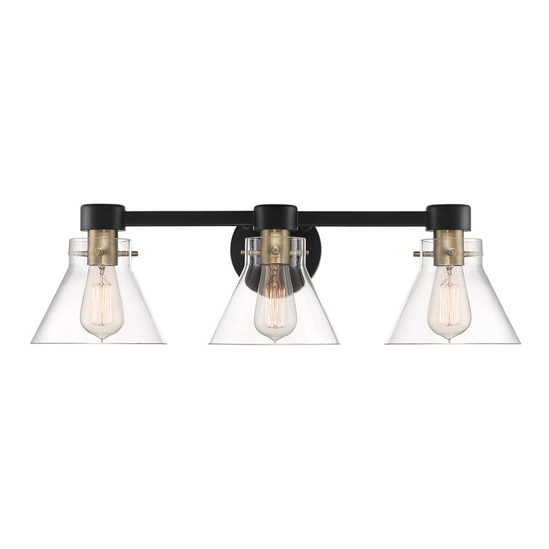 Willow Creek Three Light Bath Bar Vanity in Matte Black
