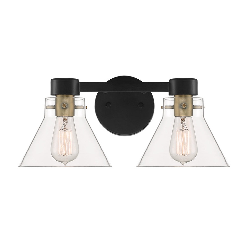Willow Creek Two Light Bath Bar Vanity in Matte Black