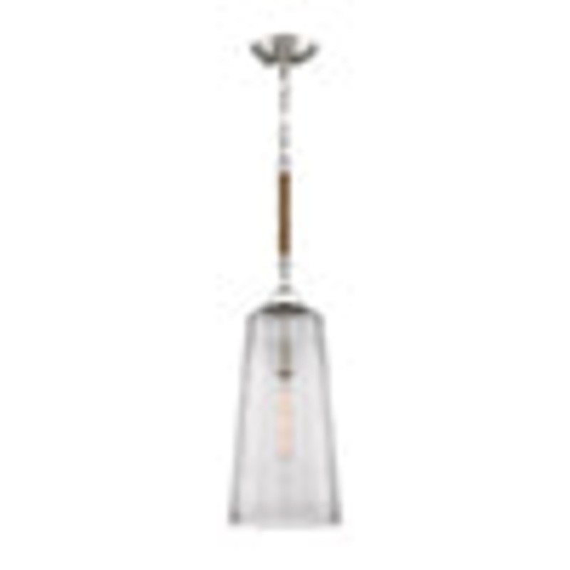 Windrush One Light Foyer Pendant in Polished Nickel