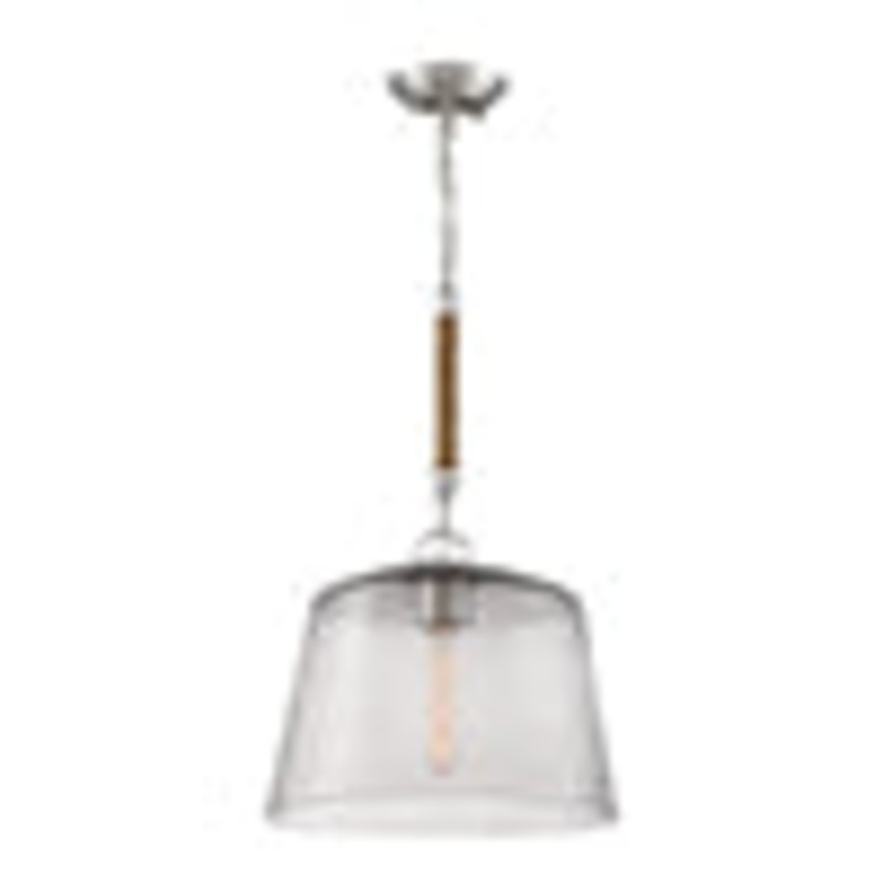 Windrush One Light Pendant in Polished Nickel