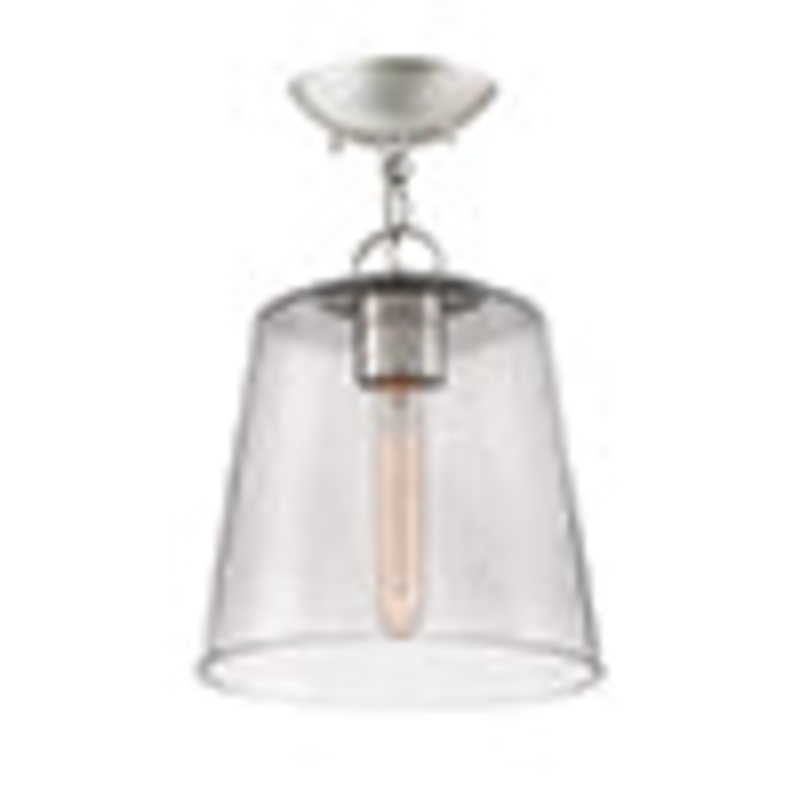 Windrush One Light Semi-Flushmount in Polished Nickel