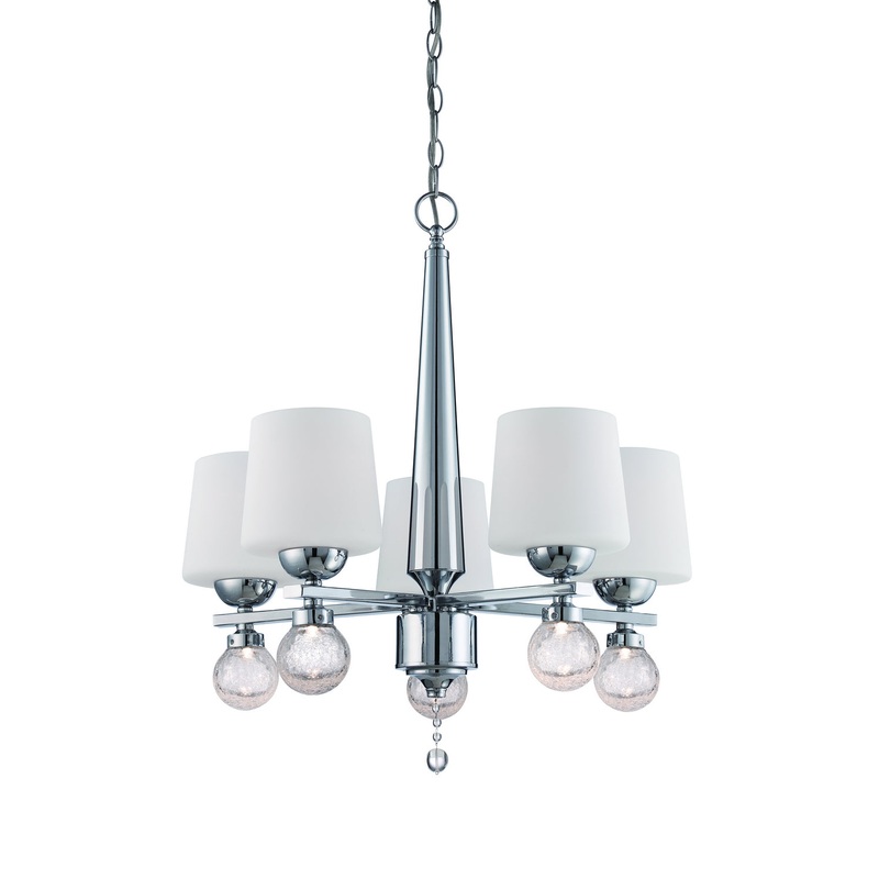 Astoria Five Light Chandelier in Chrome
