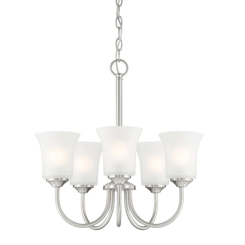 Bronson Five Light Chandelier in Brushed Nickel