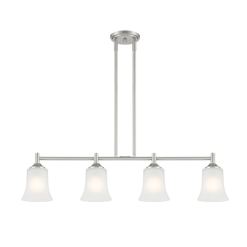 Bronson Four Light Island Pendant in Brushed Nickel