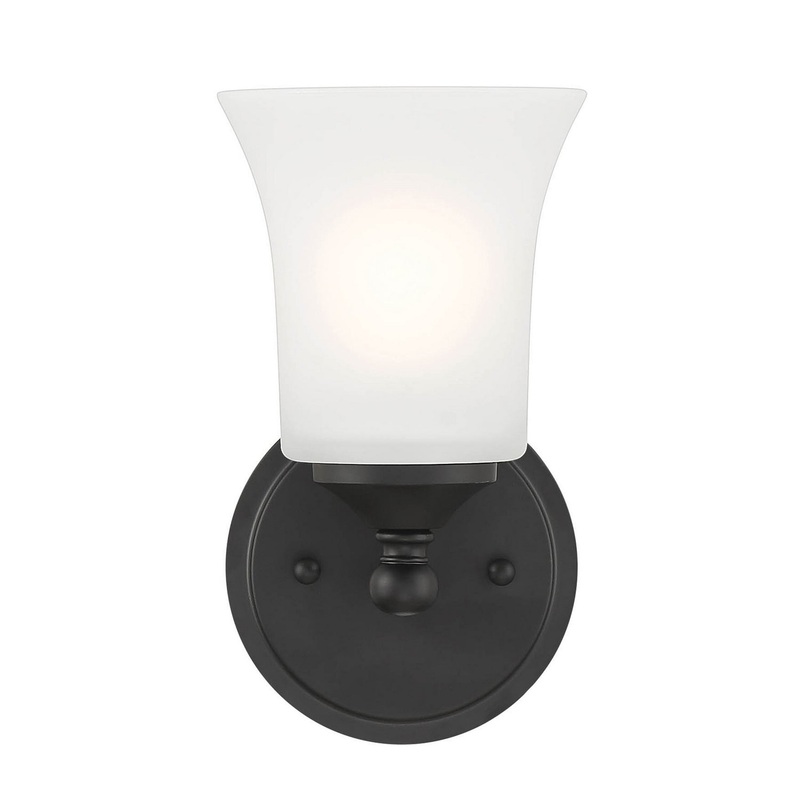 Bronson One Light Wall Sconce in Matte Black