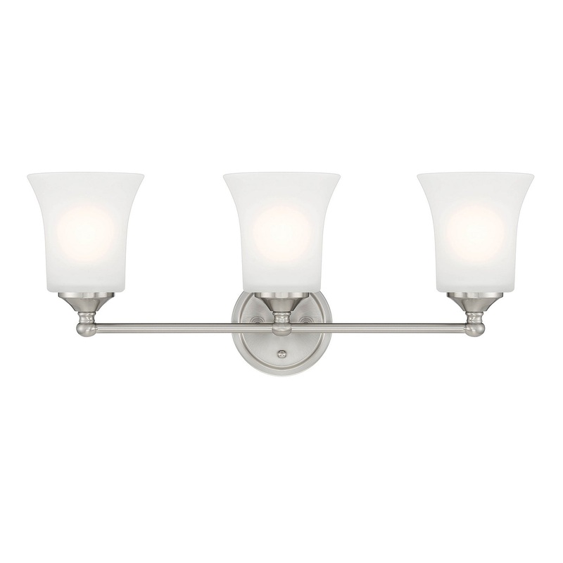 Bronson Three Light Vanity in Brushed Nickel