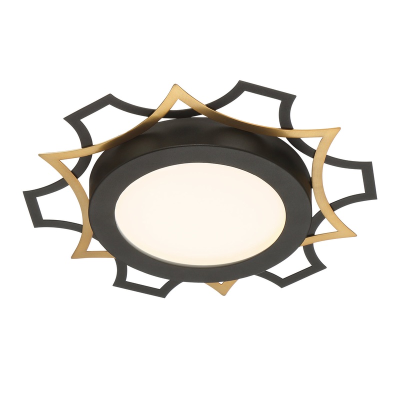 Deco Edge LED Flushmount in Black