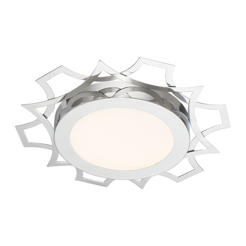 Deco Edge LED Flushmount in Chrome