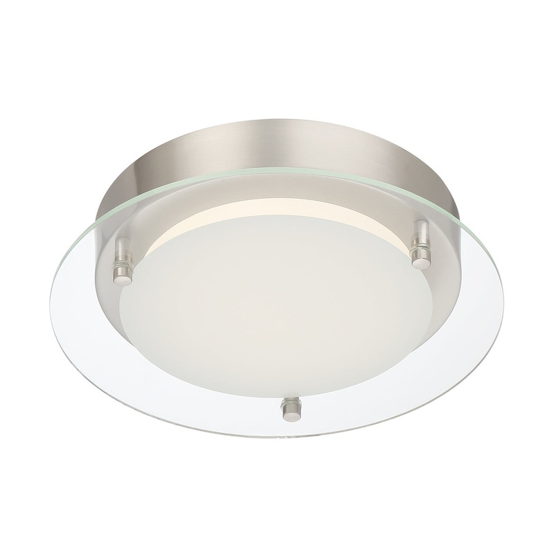 Deco Edge LED Flushmount in Polished Nickel