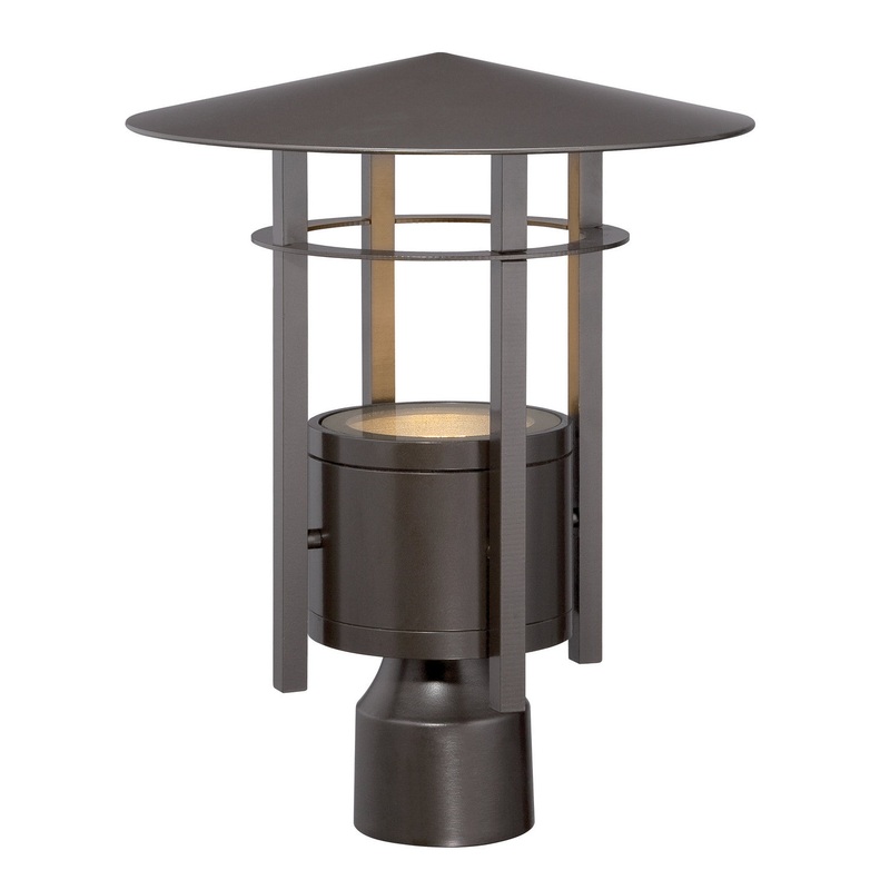 Englewood LED Post Lantern in Burnished Bronze