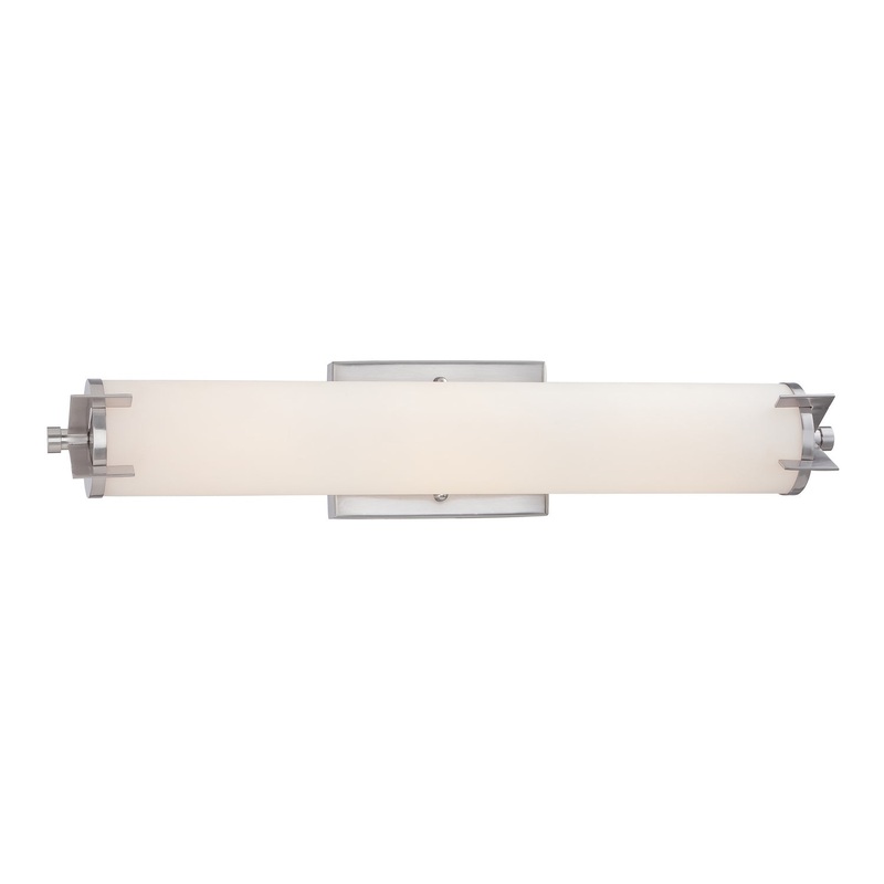 Geneva LED Bath Bar in Satin Platinum