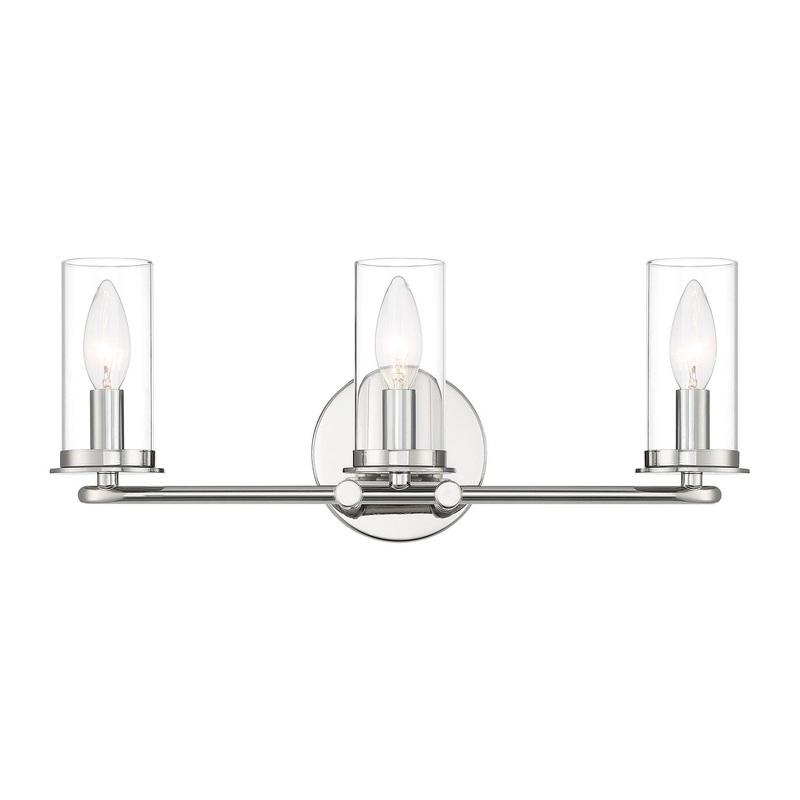 Hudson Heights Three Light Vanity in Polished Nickel