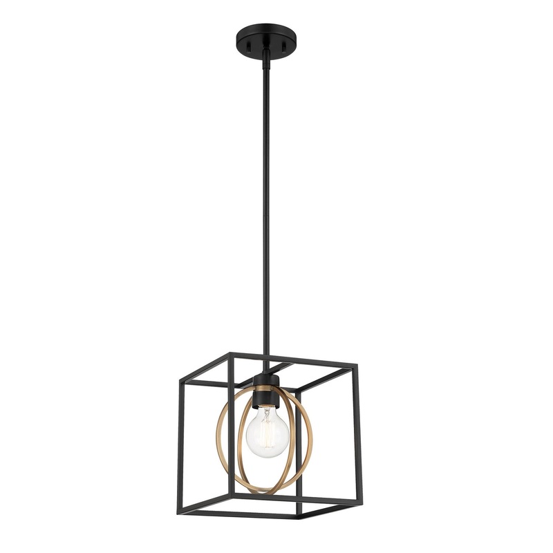 Kew Gardens One Light Pendant in Matte Black