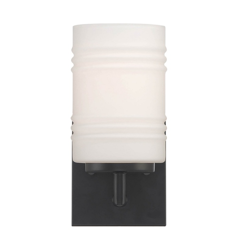 Leavenworth One Light Wall Sconce in Matte Black