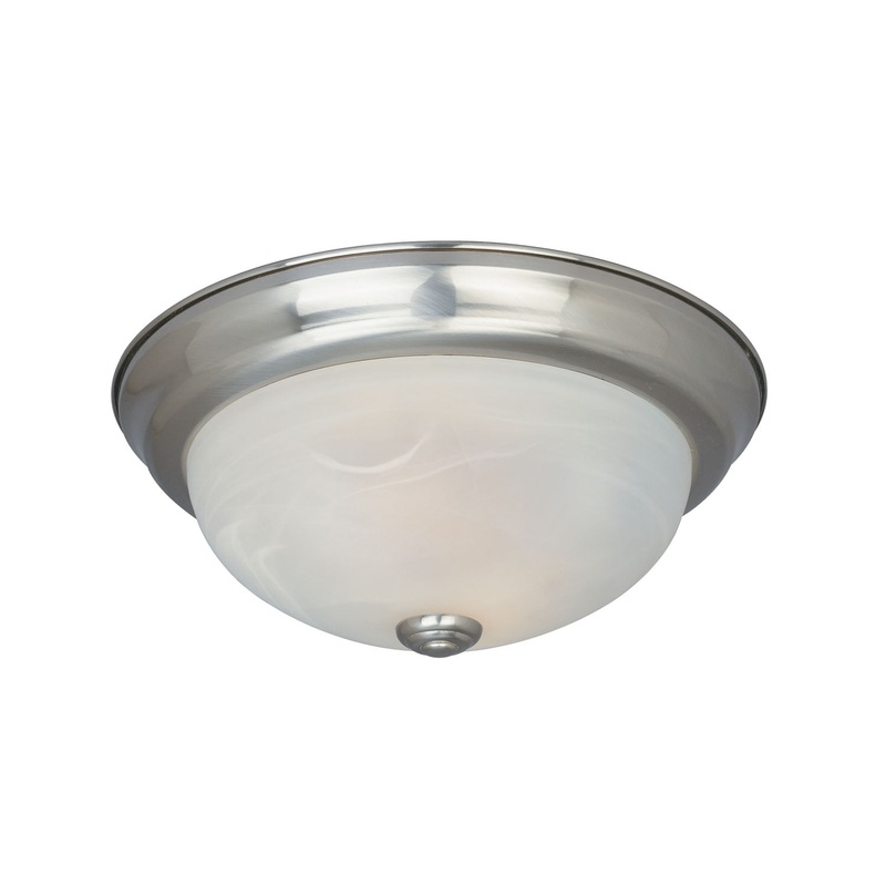 Lunar Three Light Flushmount in Satin Platinum