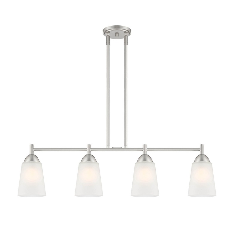 Malone Four Light Island Pendant in Brushed Nickel